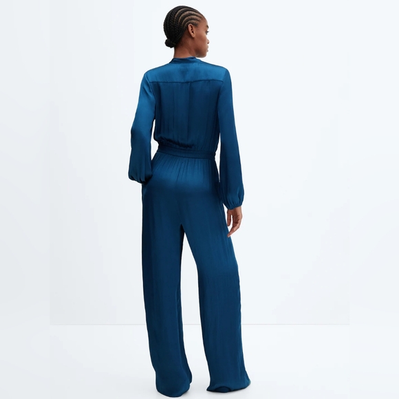 MANGO Satin bow jumpsuit - Picture 5 of 5